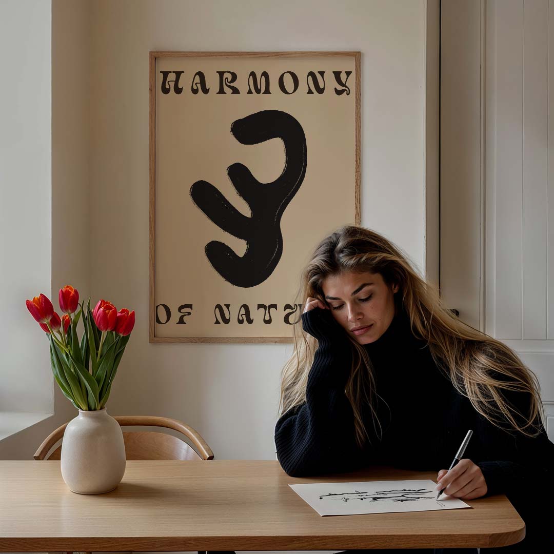 Harmony of Nature – staande muurposter met botanische uitstraling