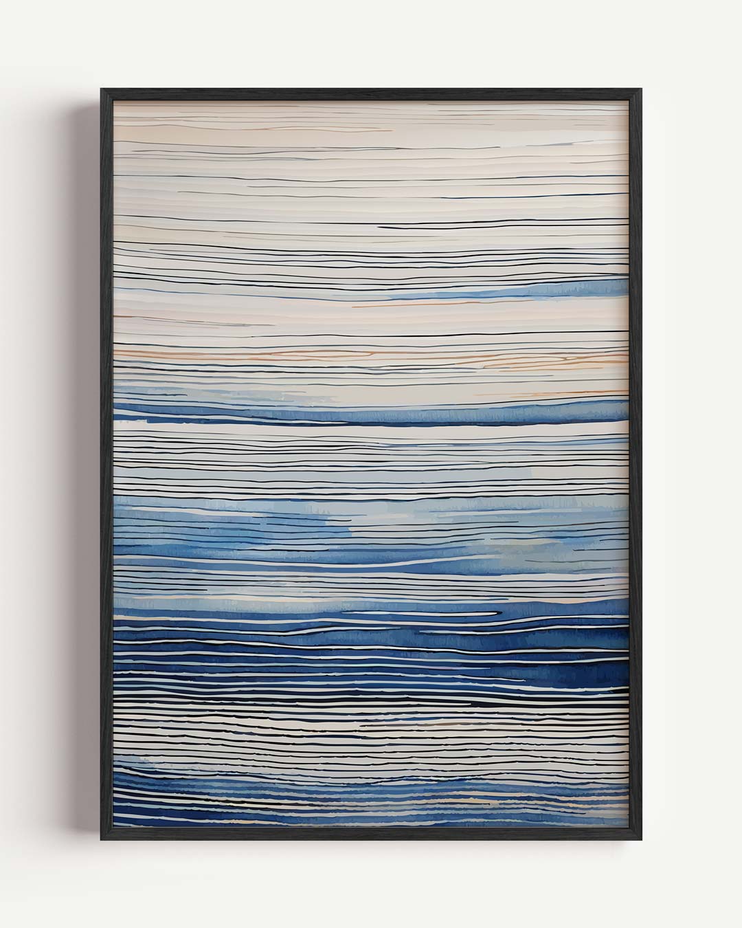 Golvende Oceanen Abstracte – kleurrijke abstracte portret poster als wanddecoratie