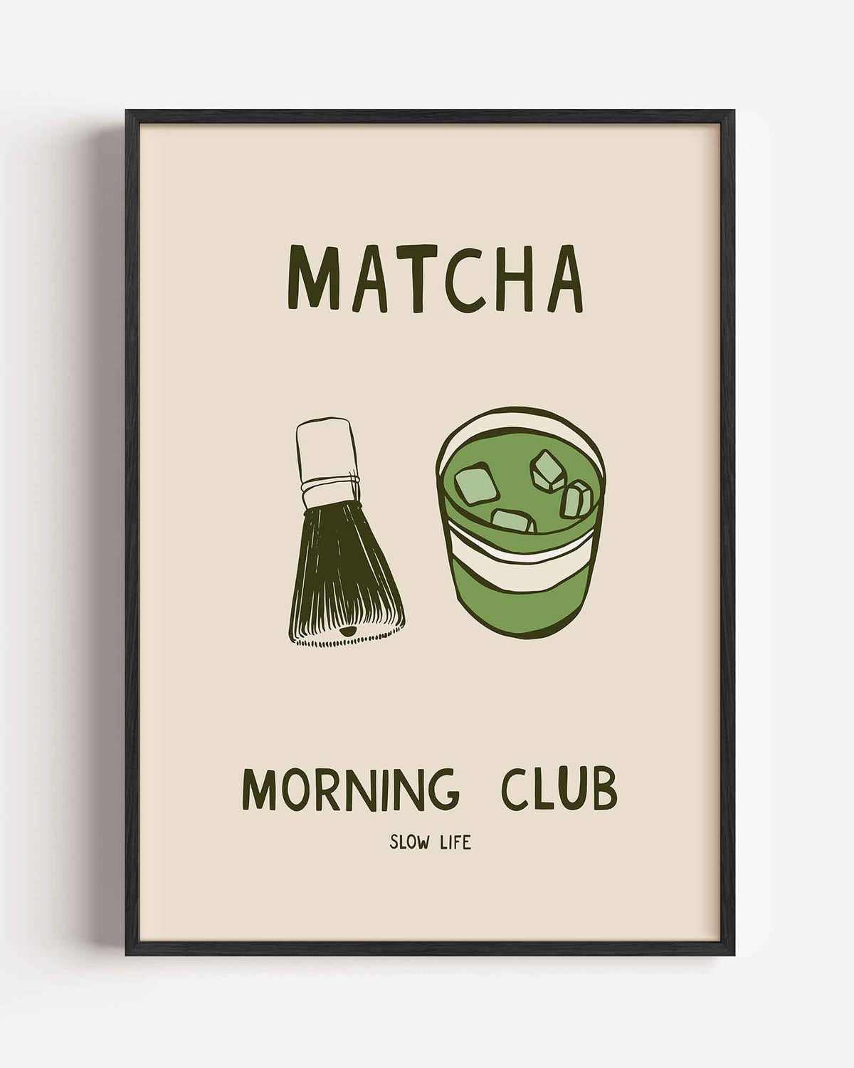 Matcha morning club – Aziatische portret poster als wanddecoratie