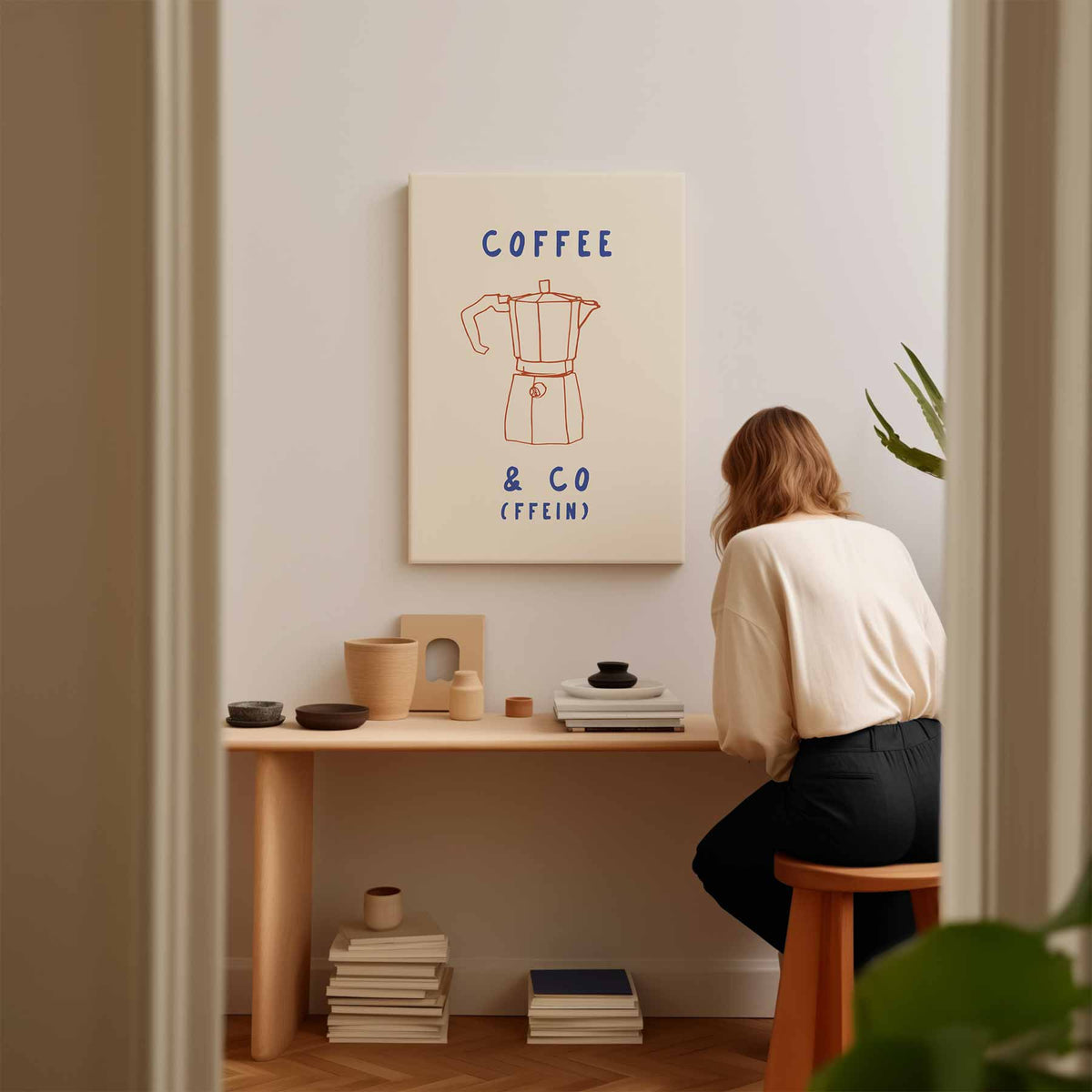 Eenvoudige Koffie Charme – plexiglas kunstwerk als wanddecoratie
