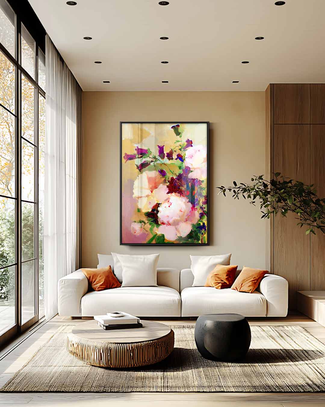 Bloemrijke Melodie – staand kunstwerk voor modern interieur