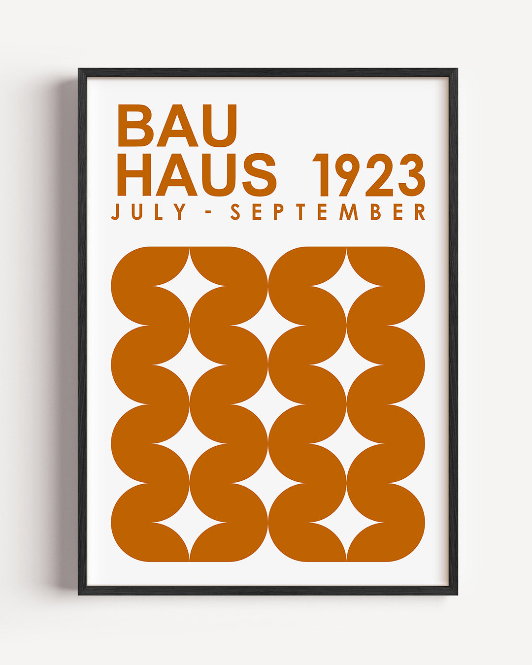 Vormritme en kleur – staande Bauhaus poster als wanddecoratie