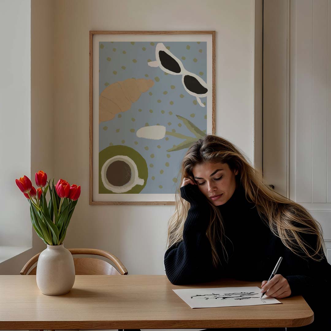 Zomerse Dagdroom – culinaire wandkunst als portret poster