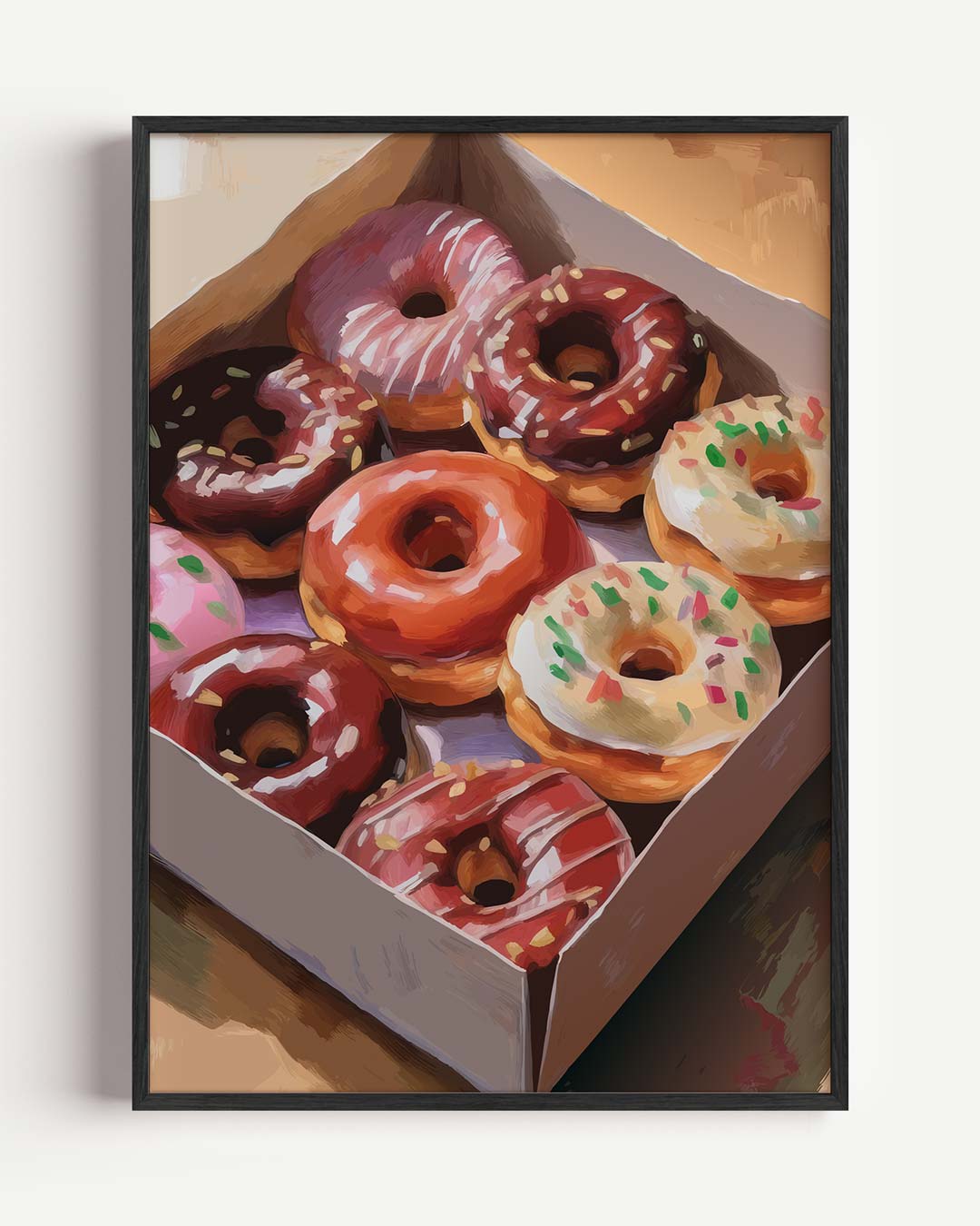 Verrukkelijke Donut-Droom – keuken portret poster als wanddecoratie
