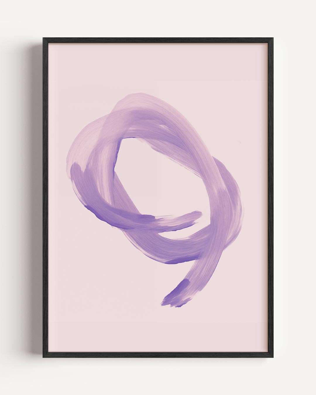 Zachte Paarse Penseelstreken – kleurrijke abstracte portret poster als wanddecoratie