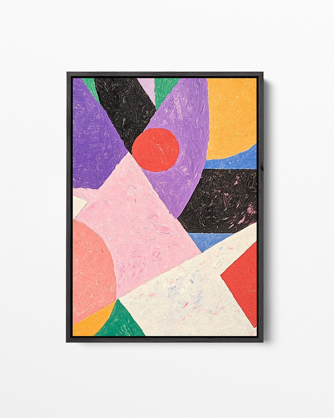 Geometrische kleurenexplosie – Geometrische – staand wanddecoratie kunstwerk