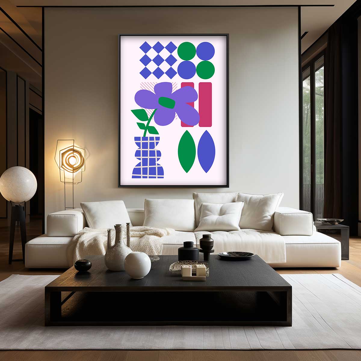 Bloemenfeest – staand kunstwerk voor modern interieur
