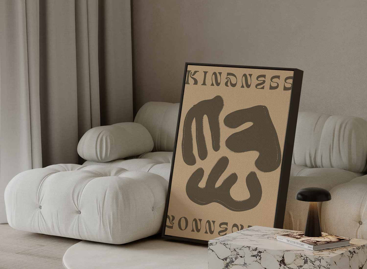 Verbonden in Vriendelijkheid Poster – staande wandkunst voor woonkamer of interieur