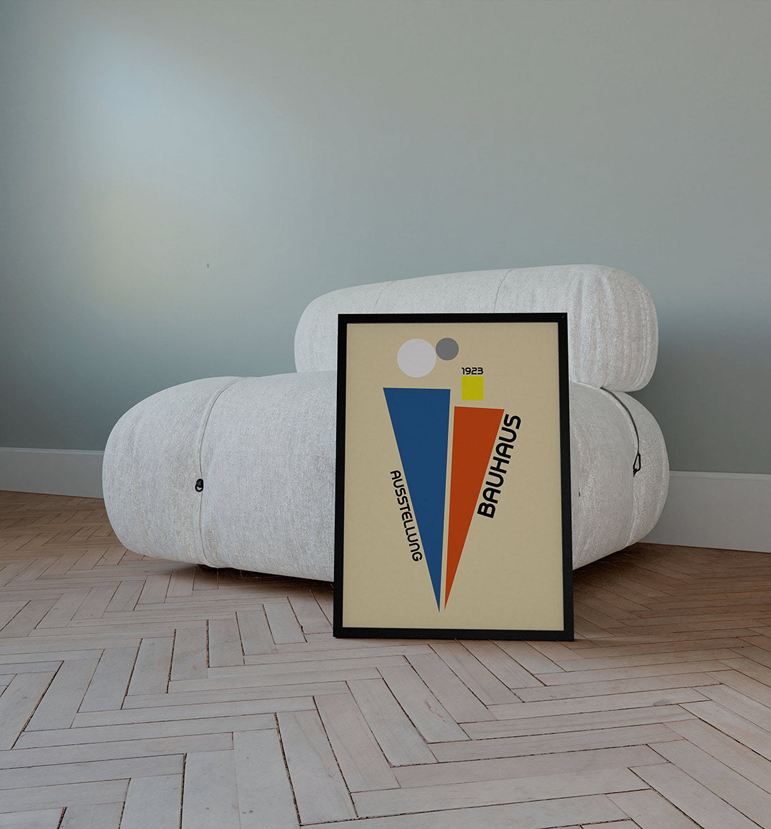 Vormen en vlakkenspel – staande Bauhaus poster voor aan de muur