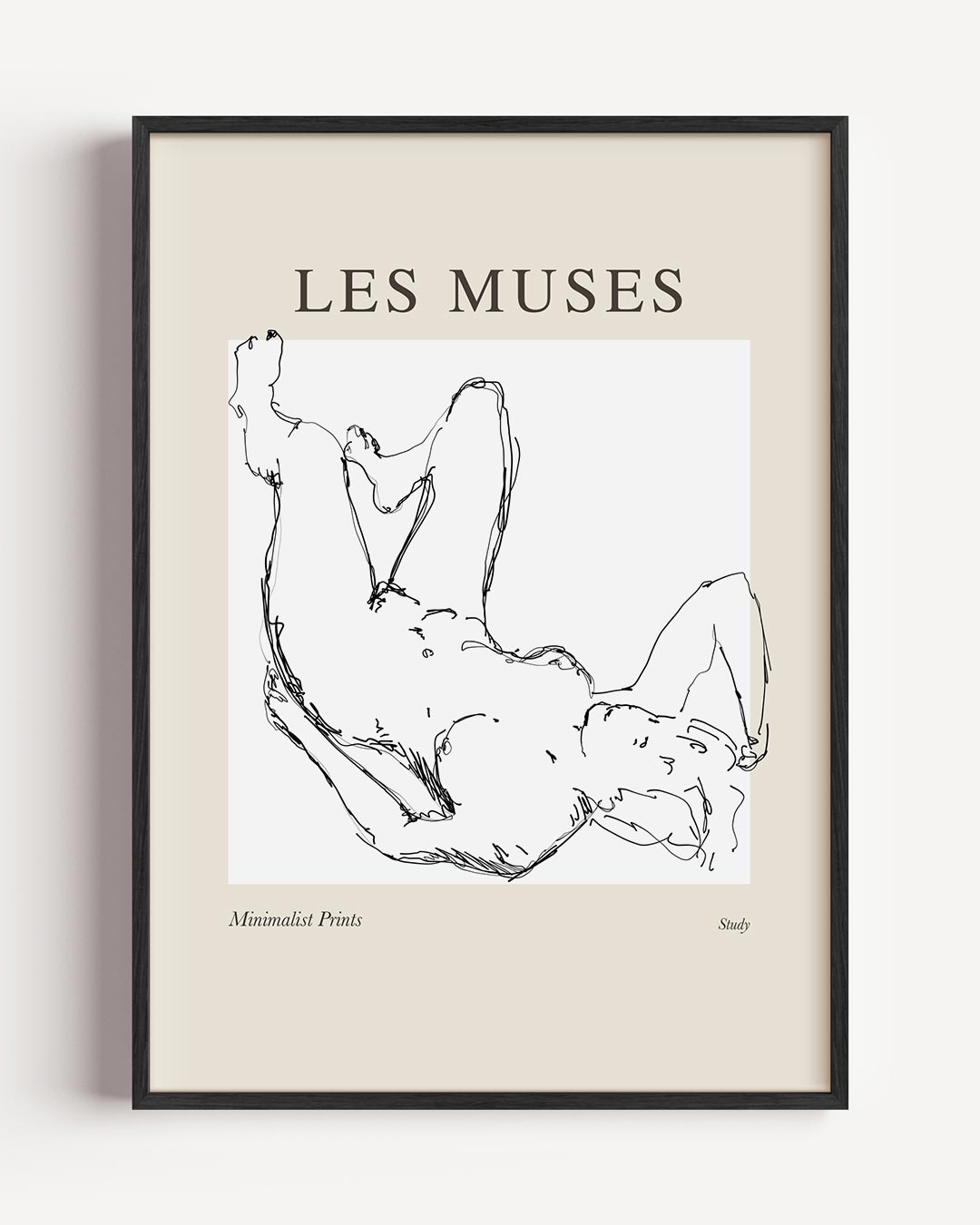 Les Muses Minimalistische – lijntekening portret poster als wanddecoratie