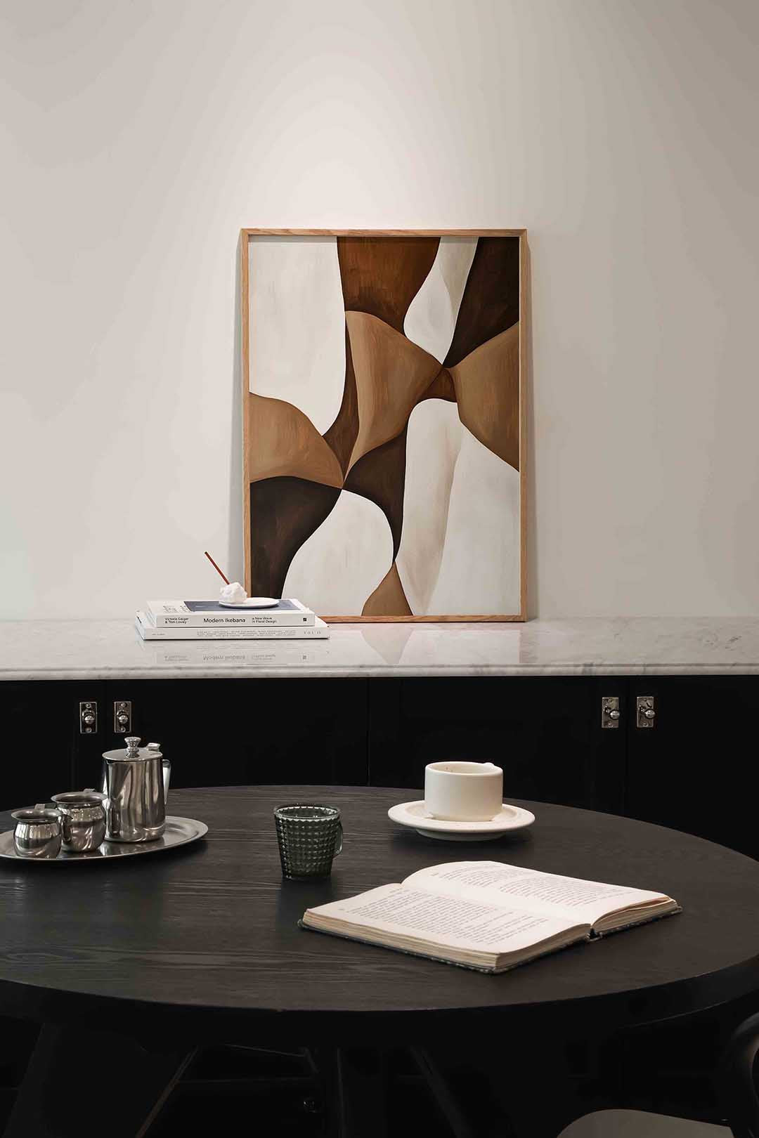 Abstracte vormen – moderne poster in staand formaat