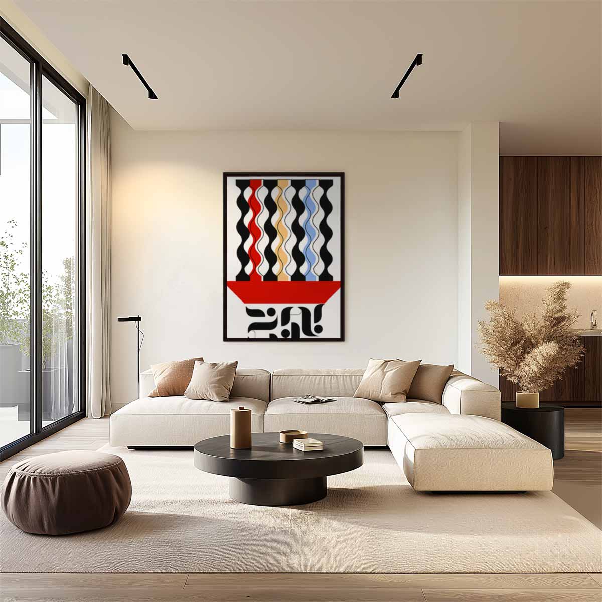 Golvende Harmonie – plexiglas wanddecoratie in portret formaat