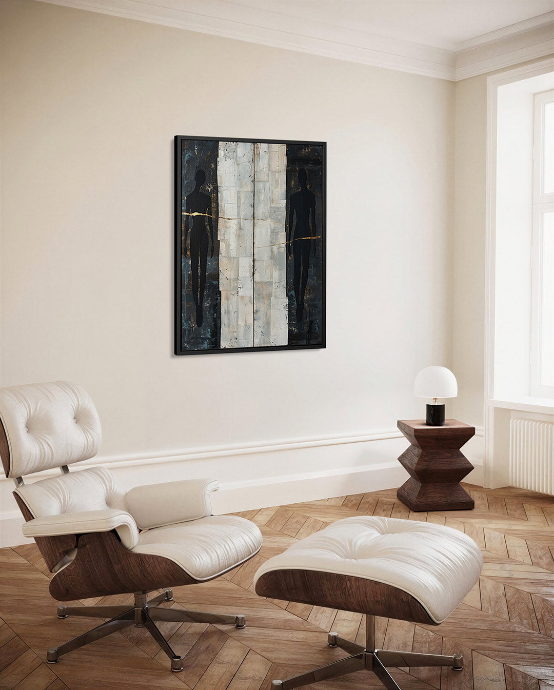 Silhouetten en texturen – decoratief kunstwerk voor aan de muur