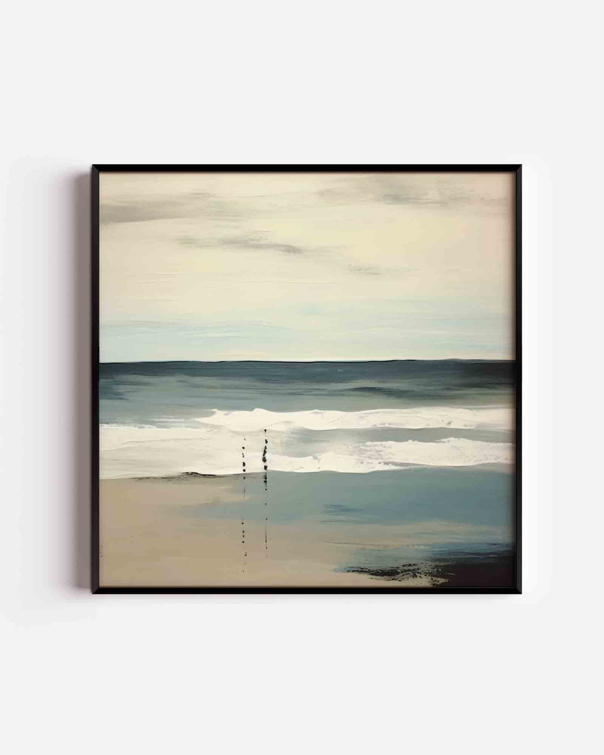 Strand en zee – vierkante poster met kleur en vormen als wanddecoratie