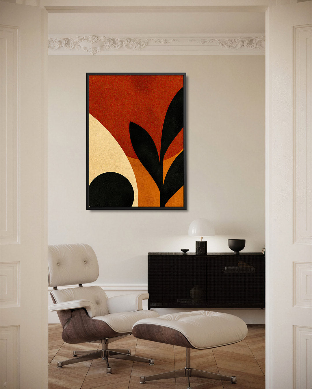 Organische vormen compositie – staand wanddecoratie kunstwerk