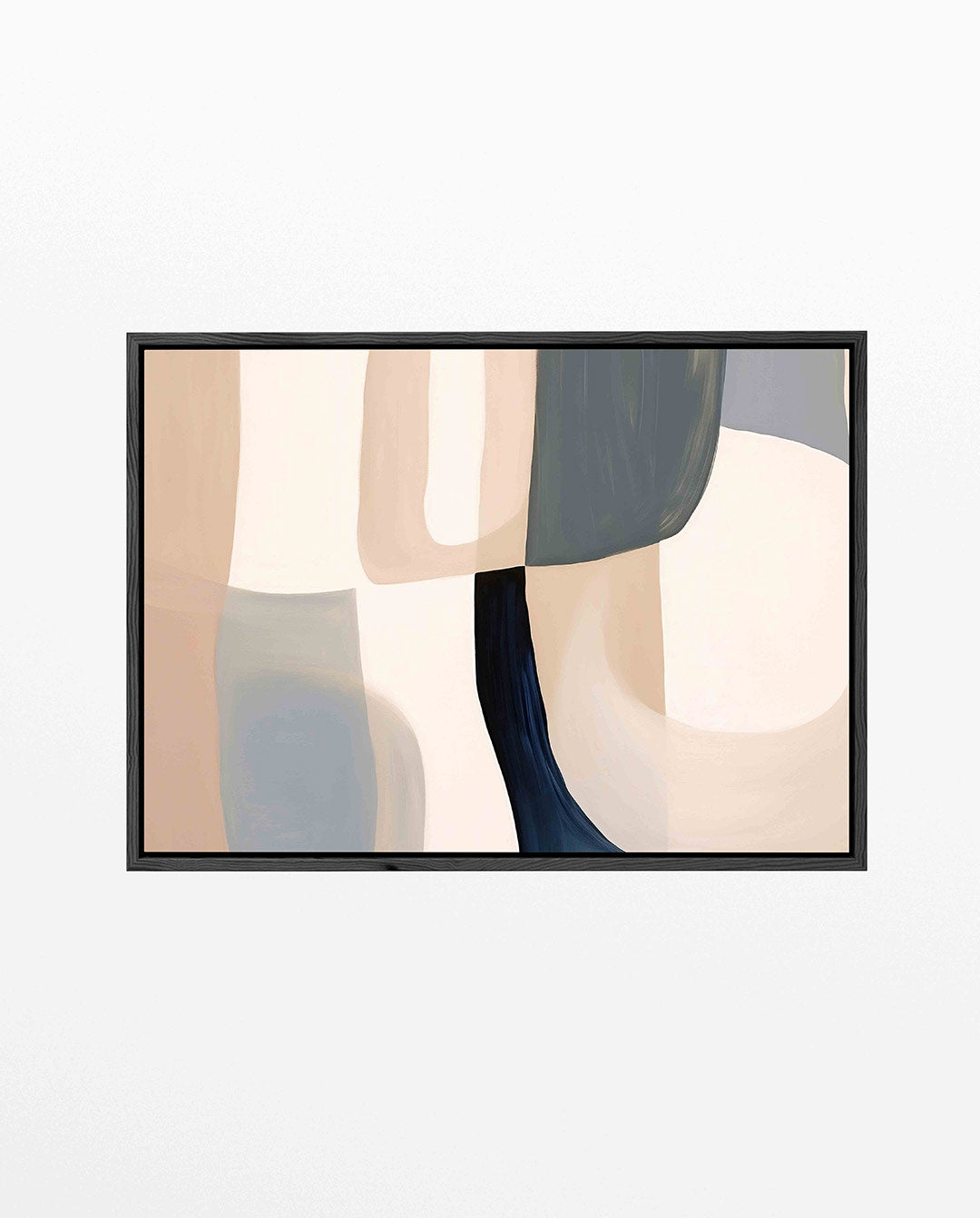Organische vormen compositie – Grijs – liggend abstract kunstwerk