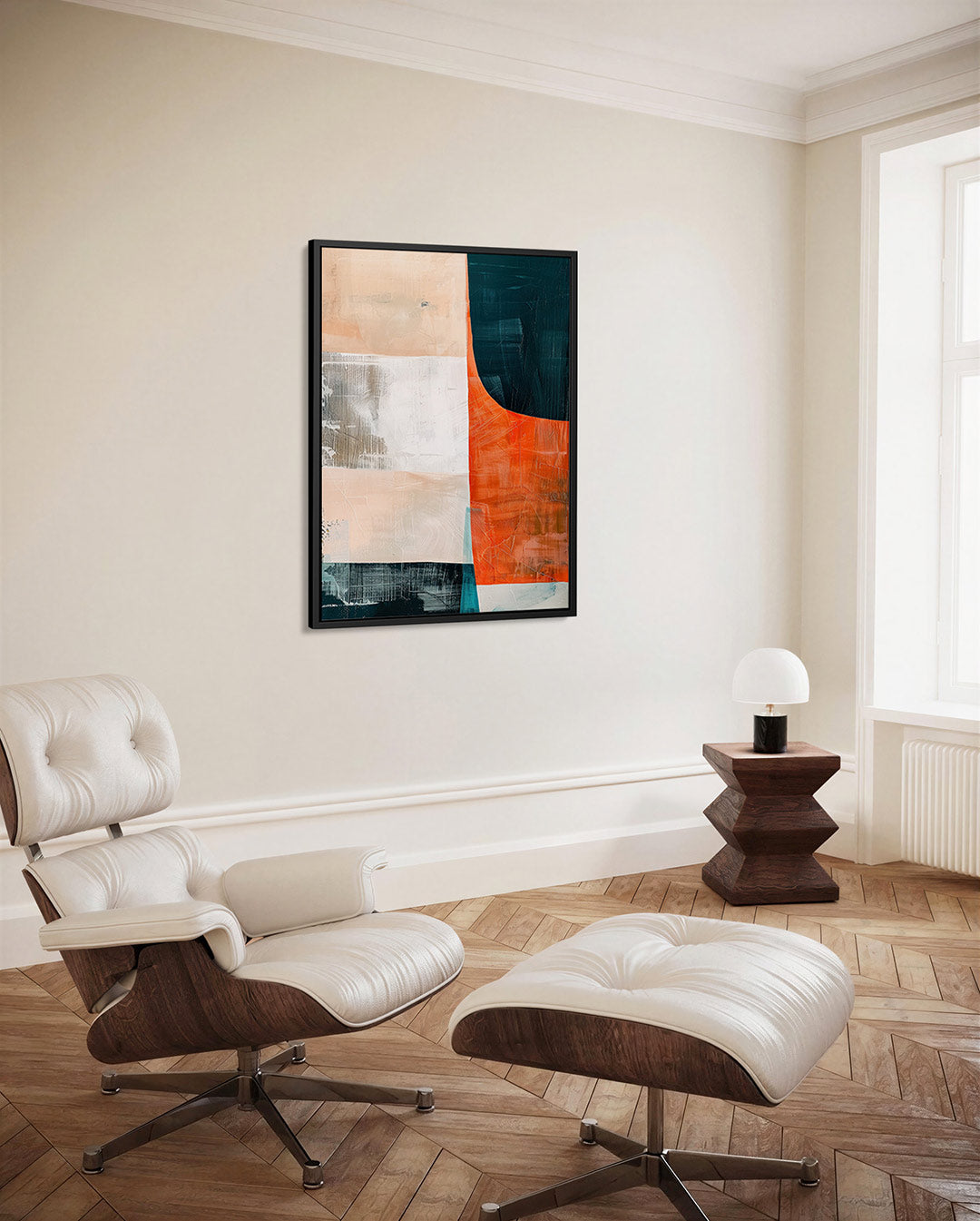 Geometrische kleurencompositie – decoratief kunstwerk voor aan de muur