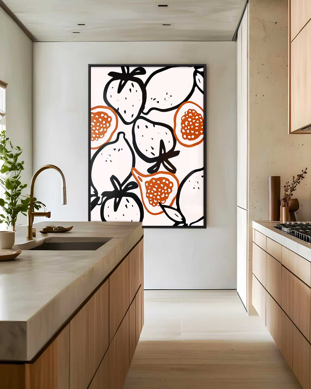 Fruitige Lijnen – staand kunstwerk voor modern interieur