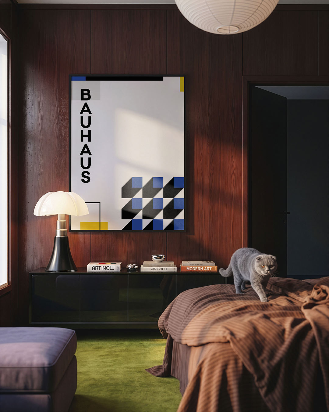 Vormen en vlakken – geometrische Bauhaus poster in staand formaat