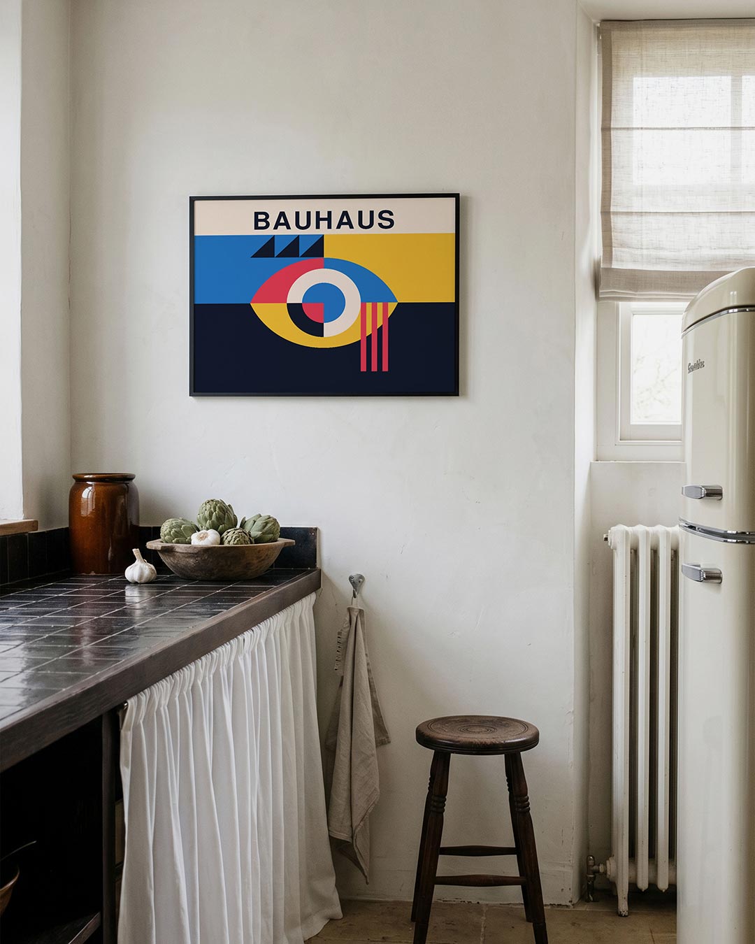 Vorm en kleur – geometrische poster in Bauhaus-stijl van WallArtistic
