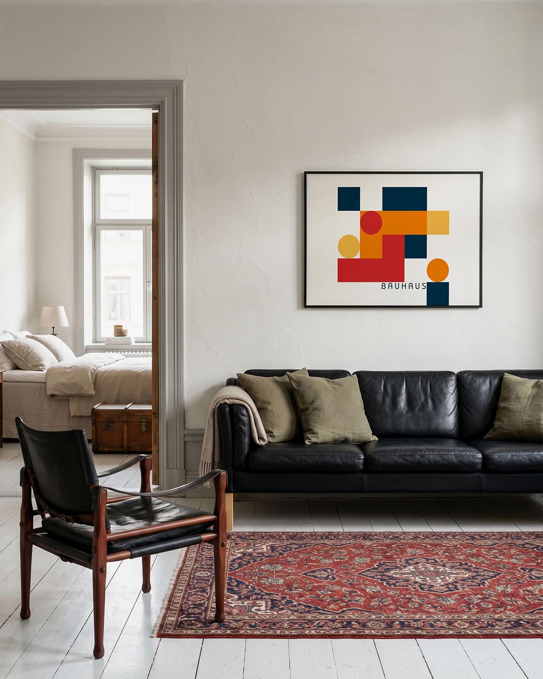 Vormen en vlakken – geometrische Bauhaus poster in liggend formaat