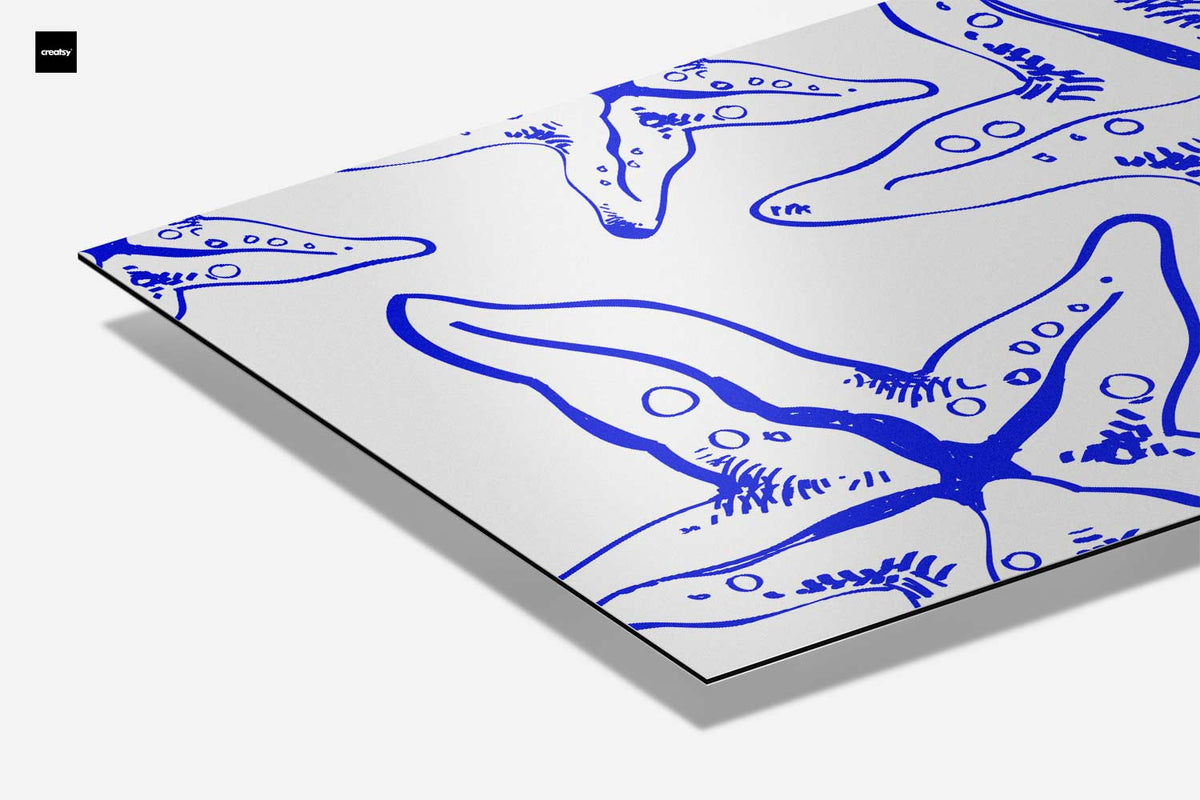 Speelse Zee Ster Illustratie – canvas kunstwerk als wanddecoratie