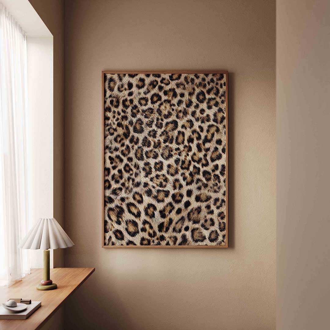 Luipaardprint – staande safari wanddecoratie van WallArtistic