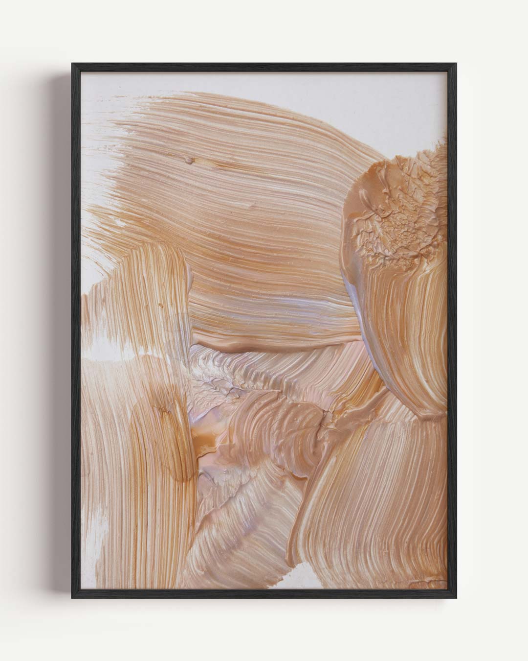 Zachte Aardetinten Abstracte Kunstposter – Popart en Streetart portret poster als wanddecoratie