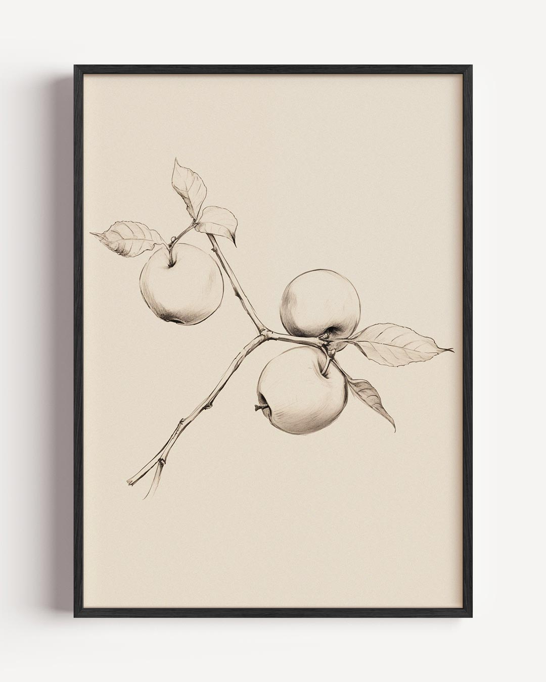 Schets van appels – kerst portret poster als wanddecoratie