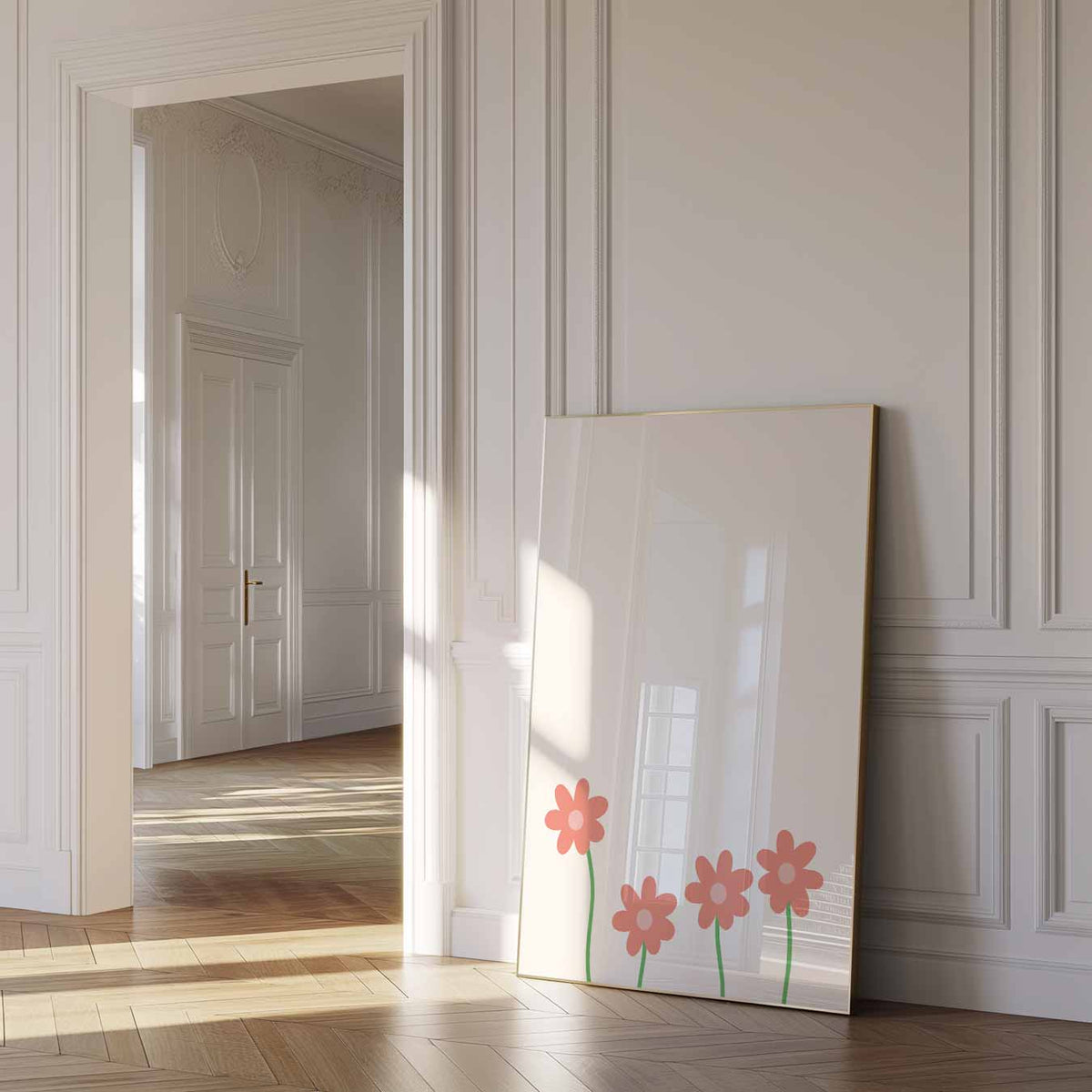 Vrolijke Bloemenpracht – paas poster als vrolijke staande wanddecoratie