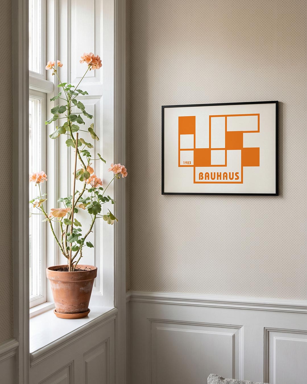 Vorm en balans – liggende Bauhaus poster voor aan de muur