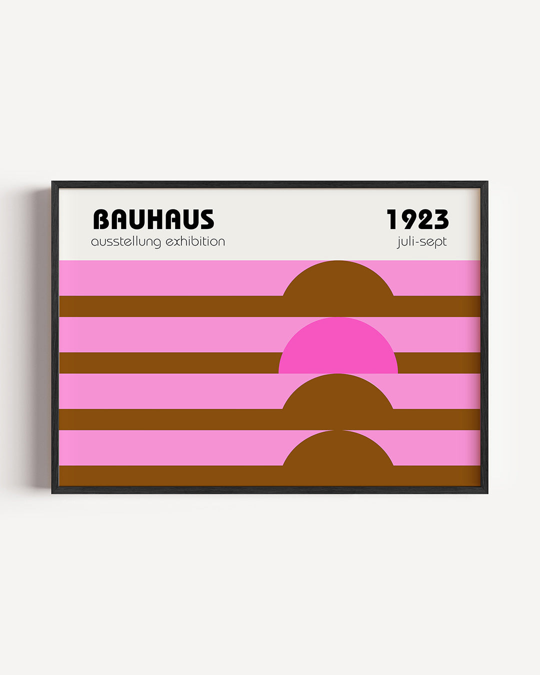 Vormritme en kleur – liggende Bauhaus poster als wanddecoratie