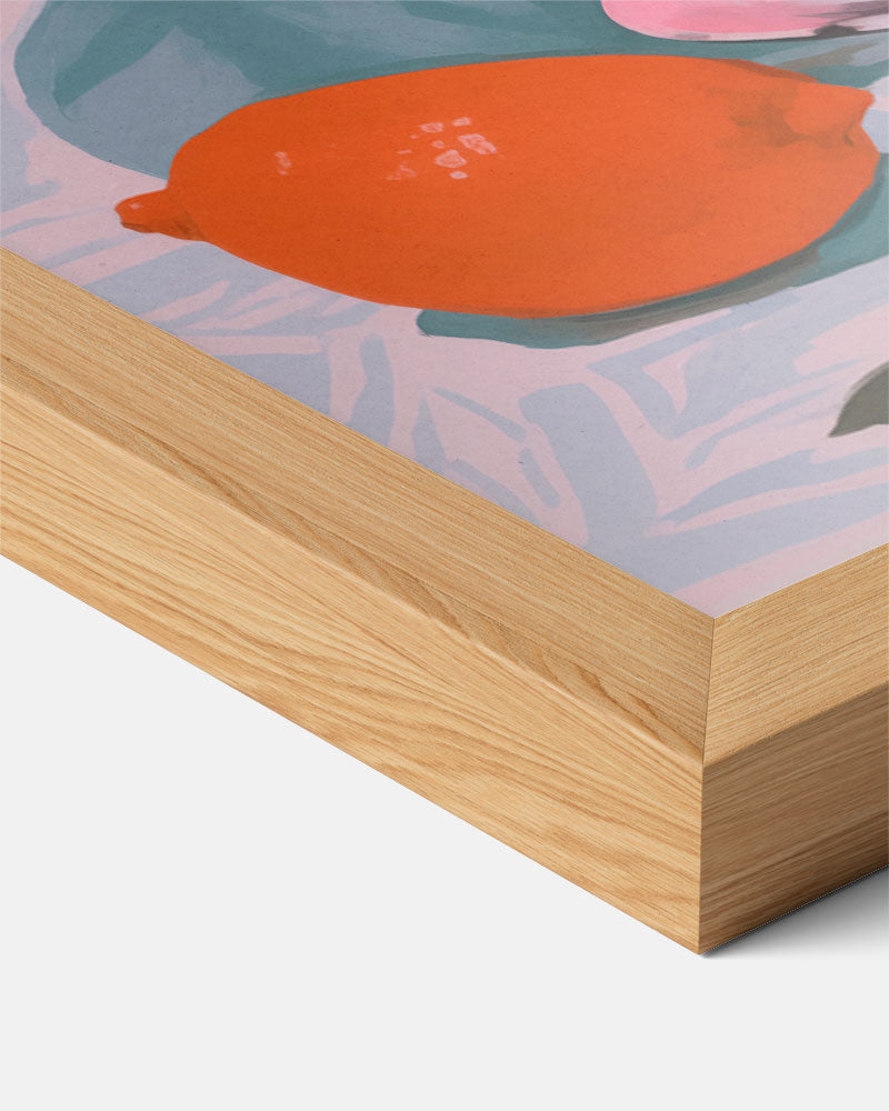 Luxe Oester en Citrus – staande keuken wanddecoratie van WallArtistic