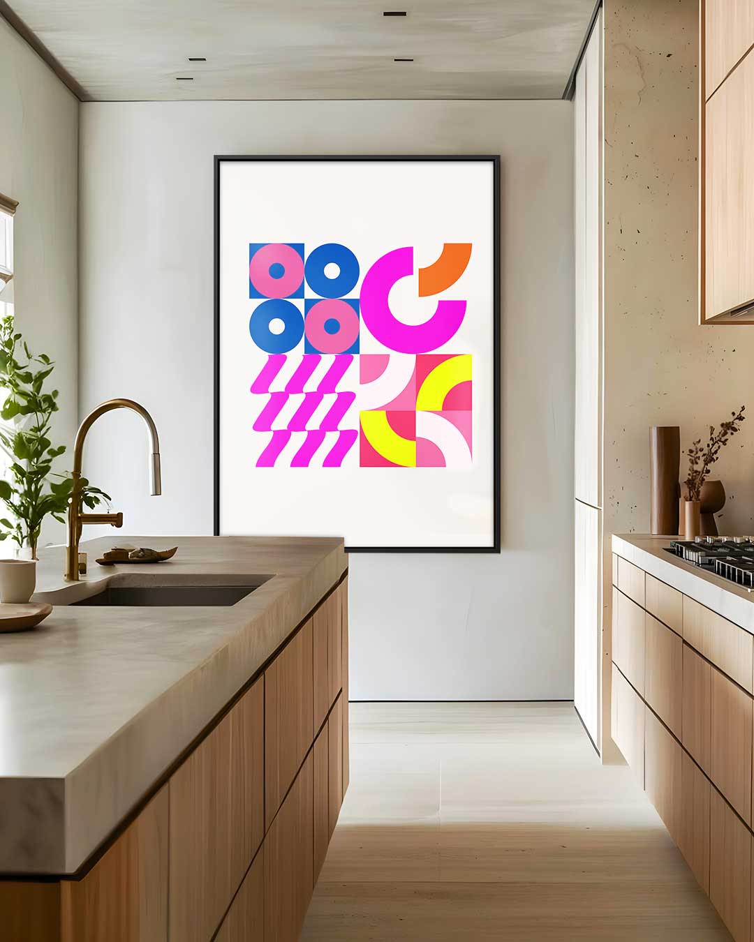 Kleurenexplosie Wanddecoratie – dibond wanddecoratie in staand formaat