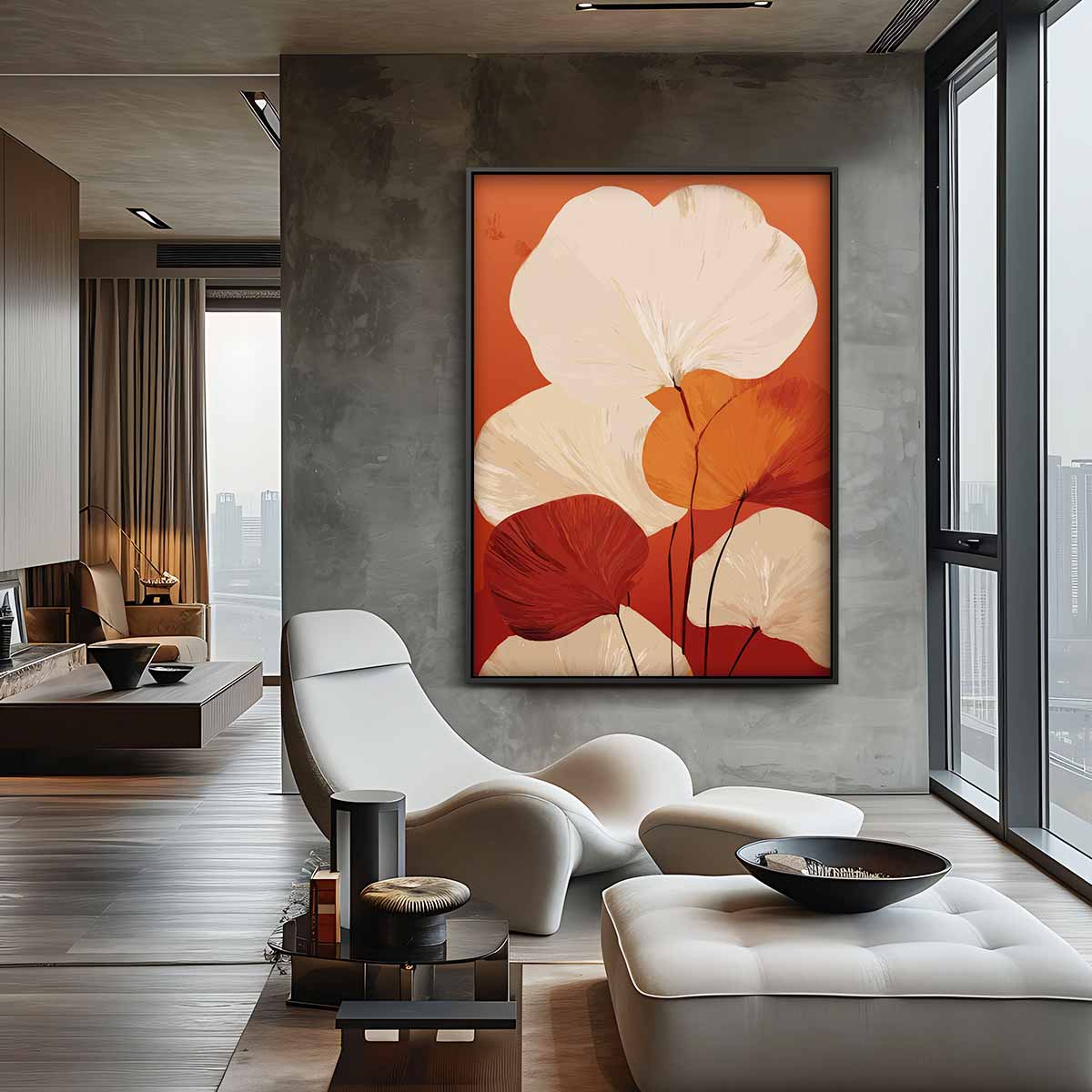 Warmbladige Droom – canvas wanddecoratie in portret formaat