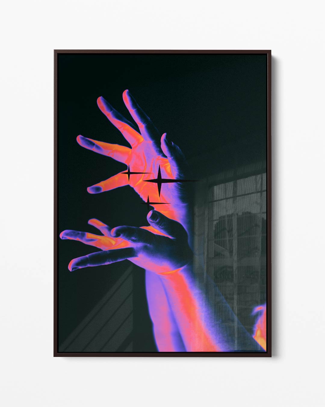 Mystieke Handbewegingen – portret kunstwerk als wanddecoratie
