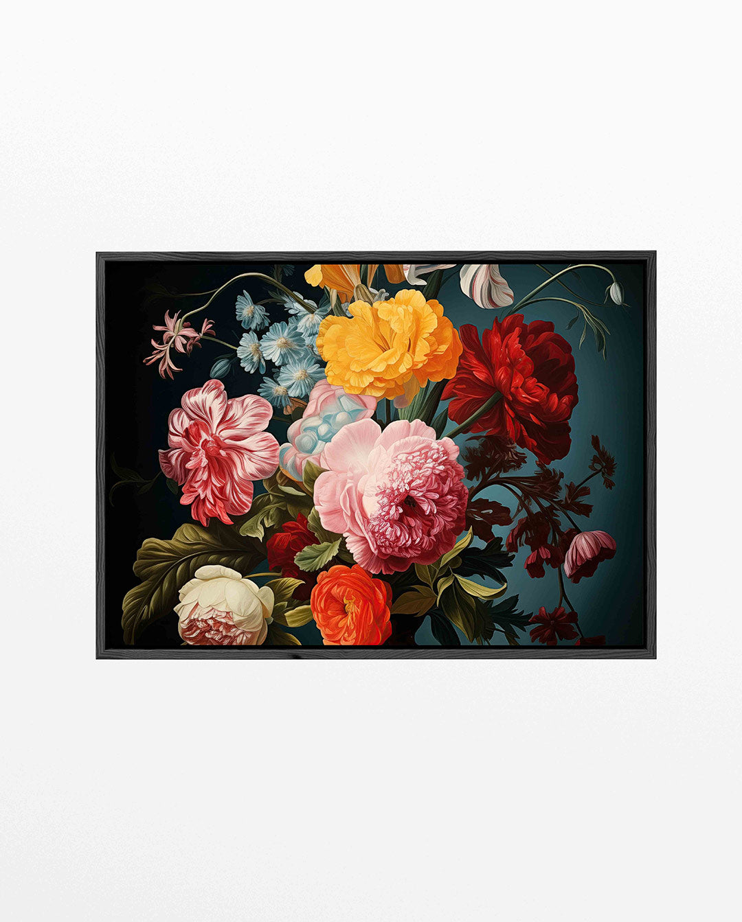 Bloemrijke compositie – Bloemen kunstwerk – liggend bloemen kunstwerk