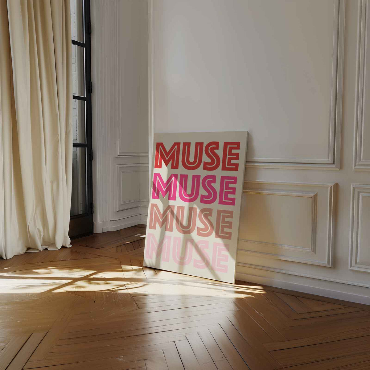 Kleurrijke Inspiratie MUSE Poster – dibond wanddecoratie in staand formaat