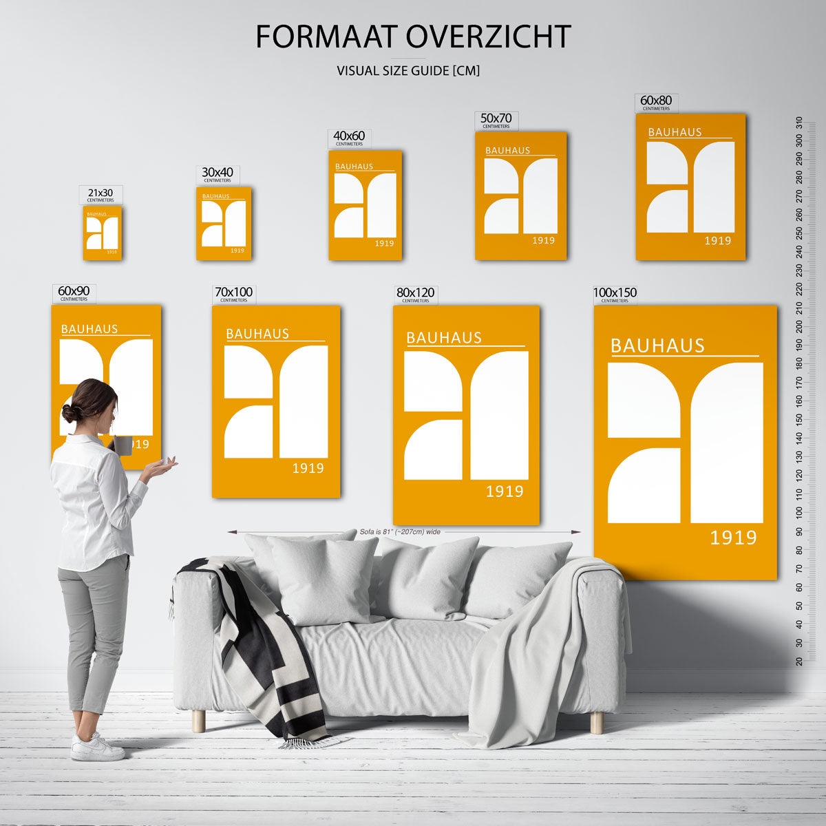 Vorm en kleur – Bauhaus poster als moderne geometrische wanddecoratie