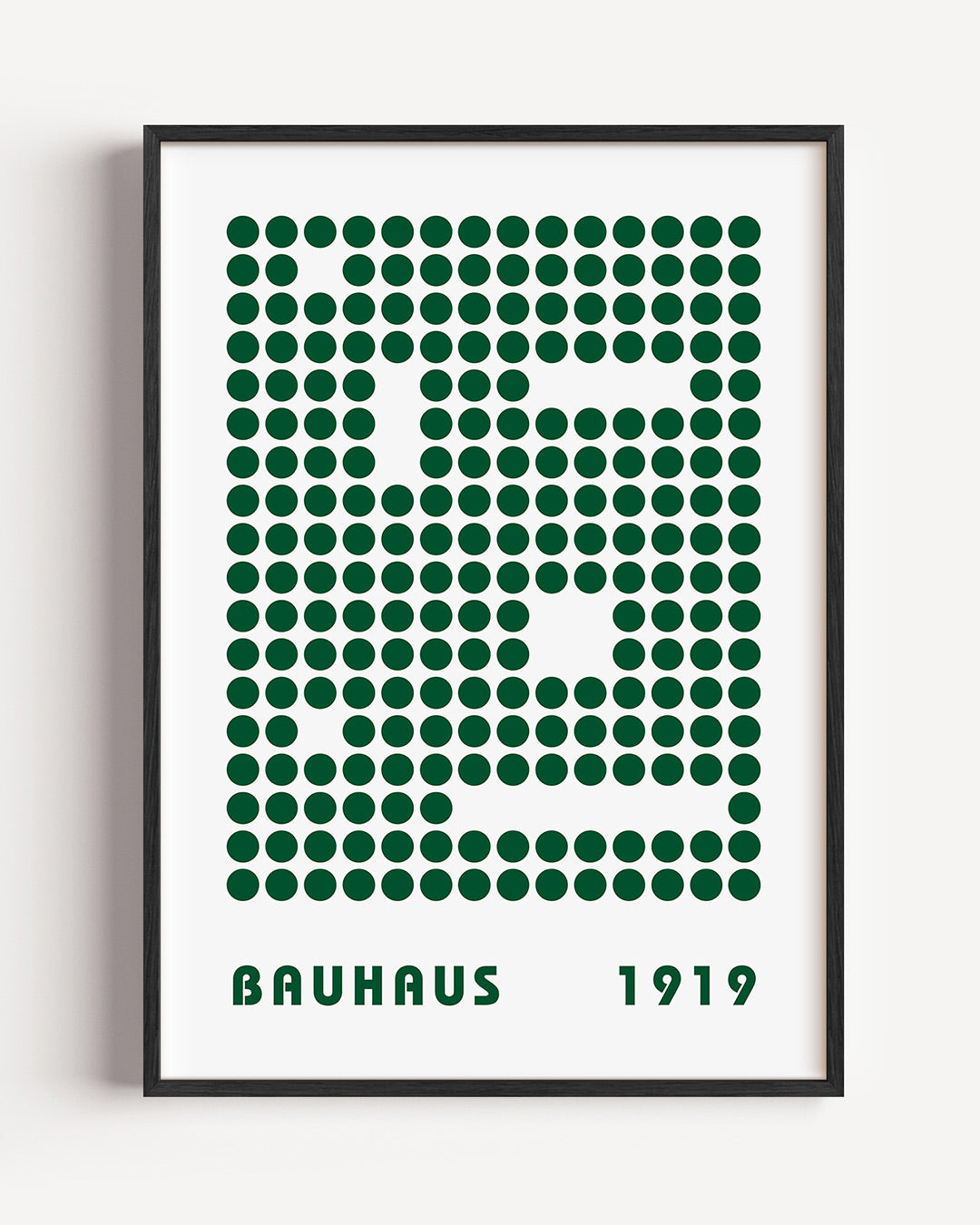 Puntpatroon en ruimte – staande Bauhaus poster als wanddecoratie