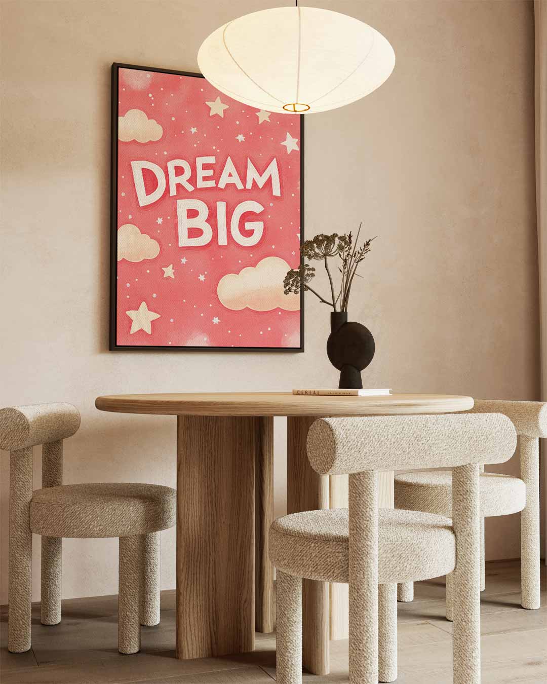 Droom Groot Poster – kunstwerk met zwarte baklijst