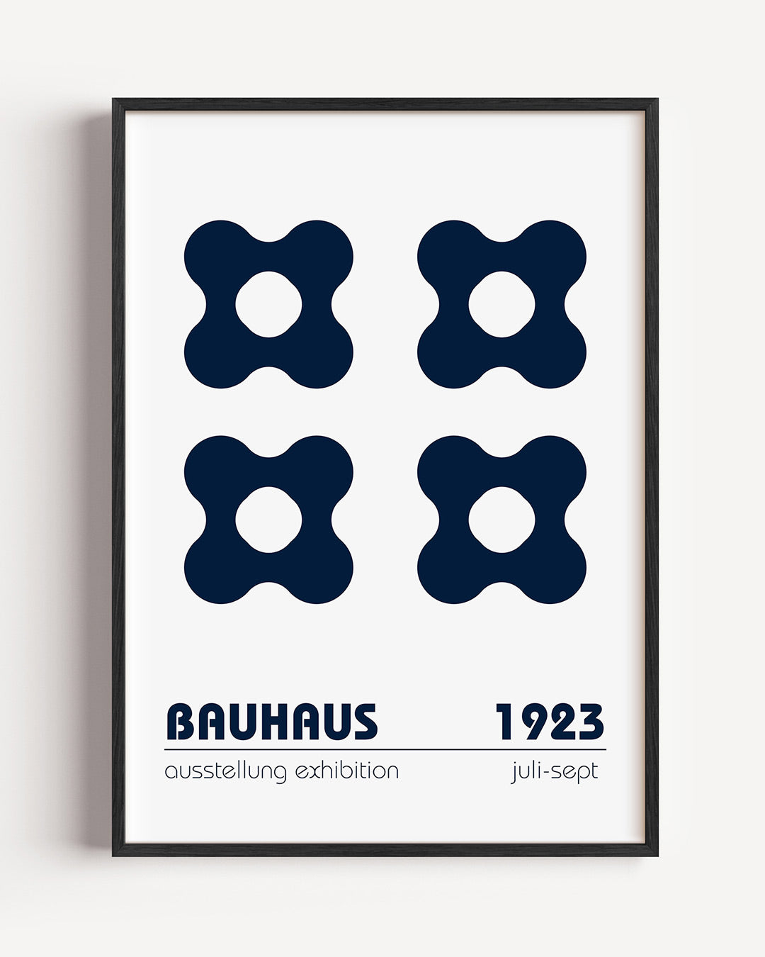 Vormritme en balans – staande Bauhaus poster als wanddecoratie