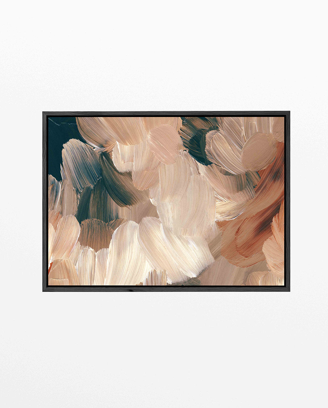 Organische borstelvegen – Dynamisch – liggend wanddecoratie kunstwerk