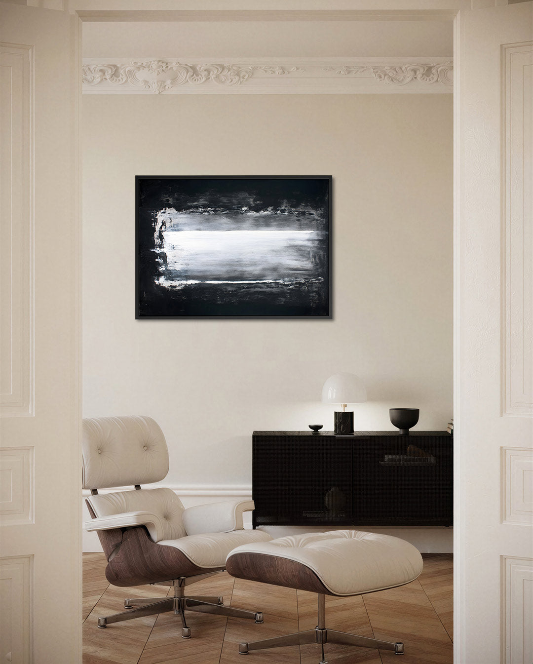 Horizontale streken – liggende wanddecoratie