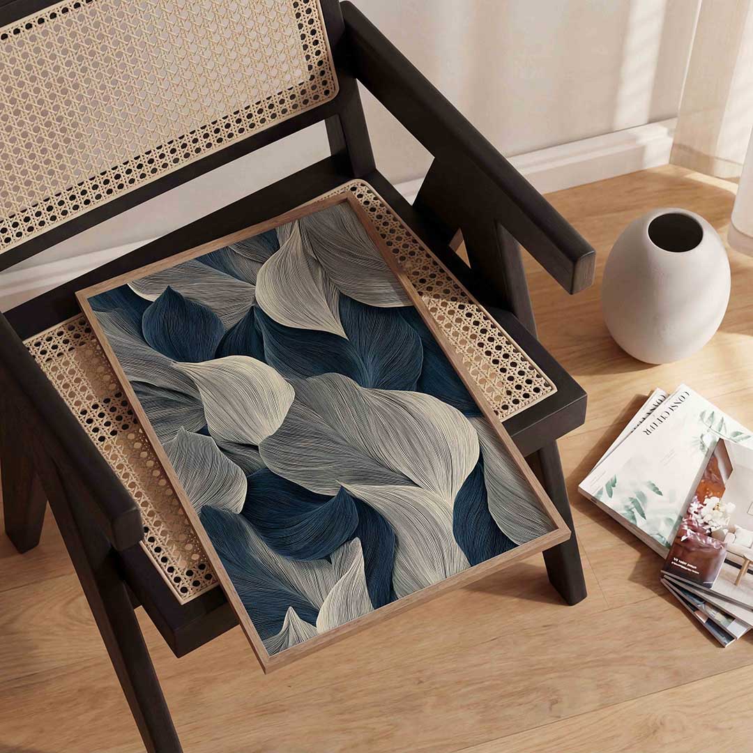 Golvende lijnen – abstracte wandkunst als portret poster