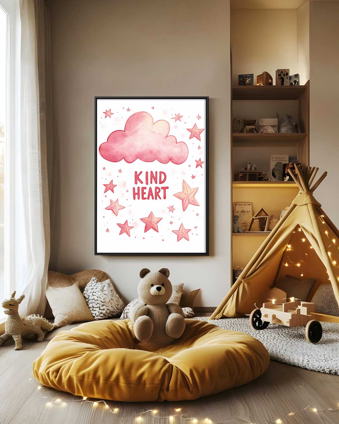 Dromerige Wolken en Sterren – staand kunstwerk voor modern interieur