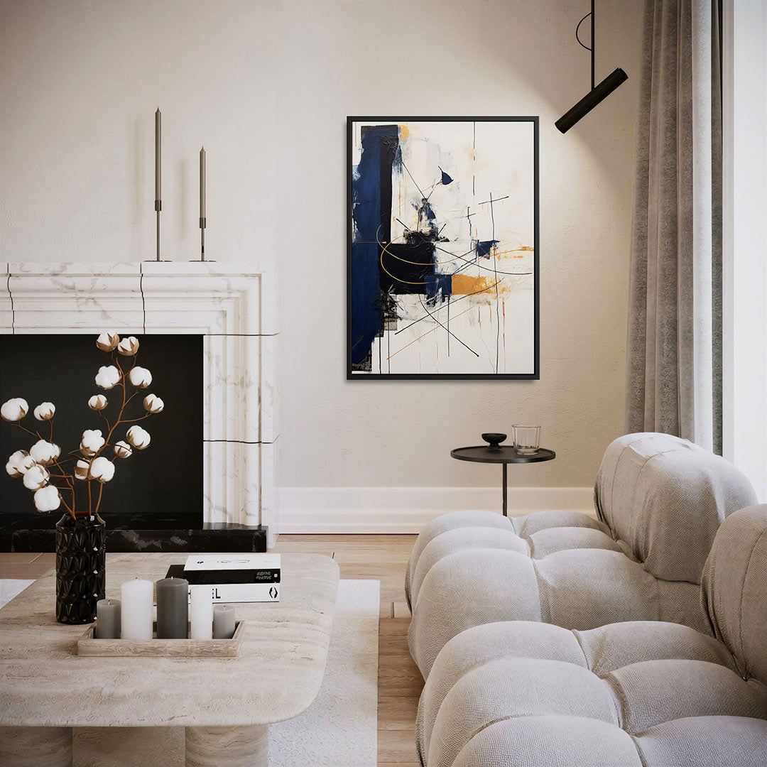 Geometrische lijnen – moderne staande wandkunst