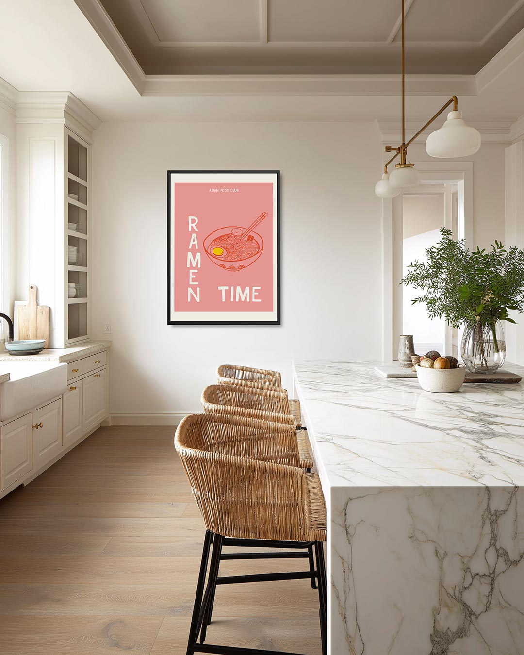 Ramen illustratie – moderne staande wandkunst