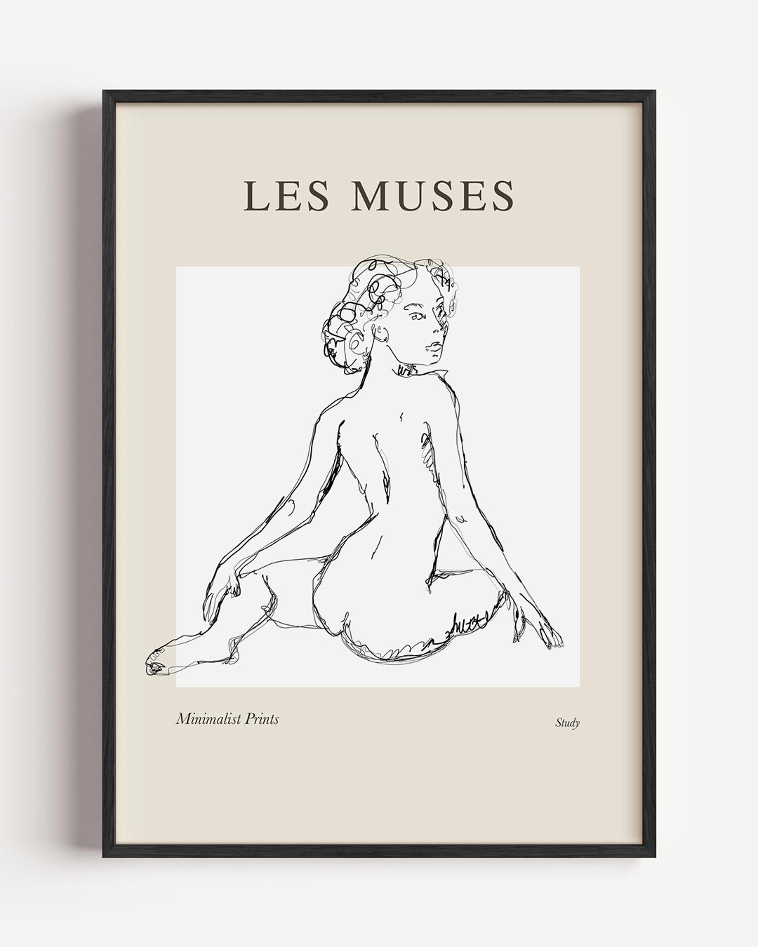 Minimalistische Kunstposter Les Muses – lijntekening portret poster als wanddecoratie