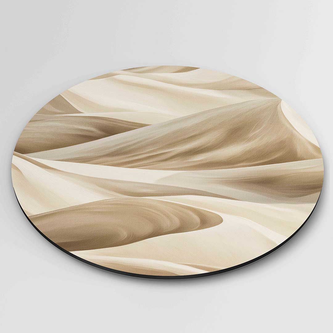 Zandduinen – abstracte wandkunst als muurcirkel van WallArtistic